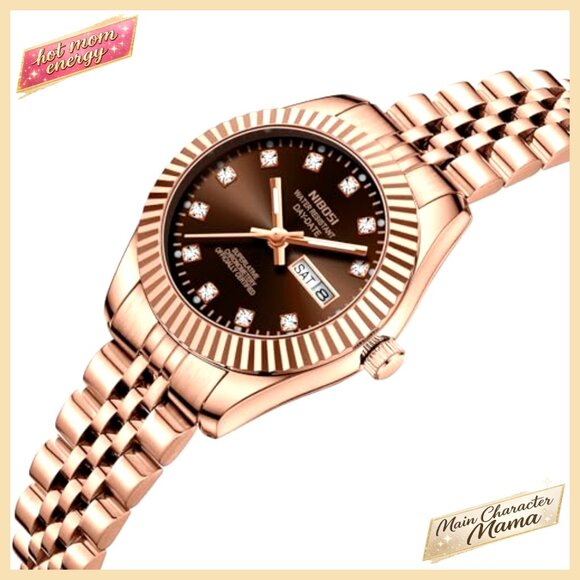 Stainless Steel Dress Watch with Day Date Luminous Waterproof Quartz Movement main image 4